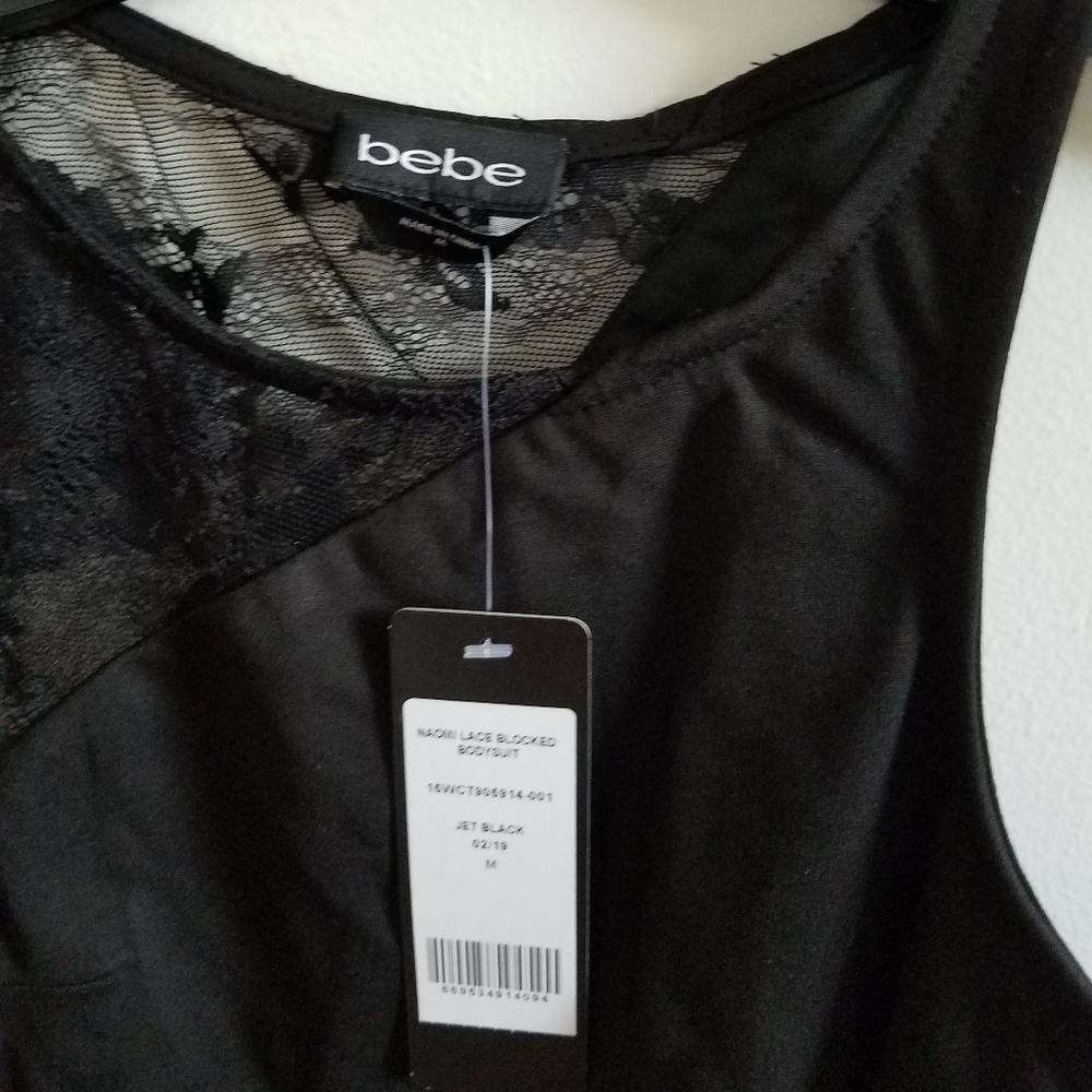 NWT BEBE Lace Bodysuit Medium